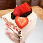 Pastel de vainilla y frutos rojos para diabetico